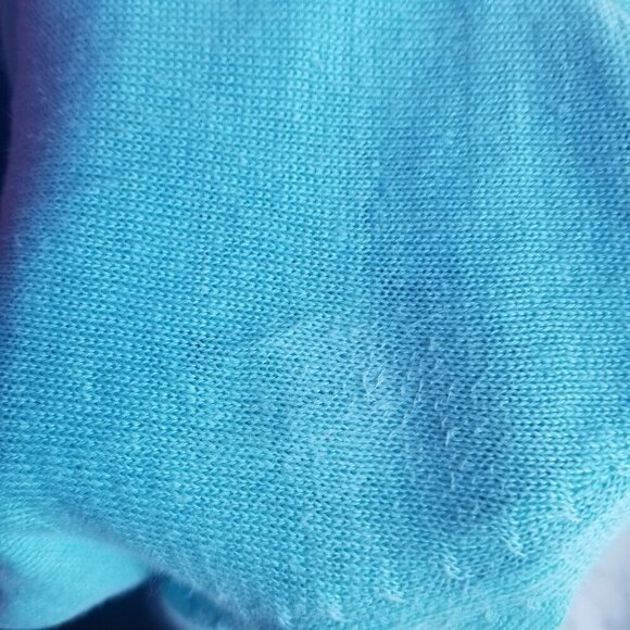 Talbots Women's Powder Blue XL 100% Fine Verse Linen Bracelet Bell Sleeve - Picture 4 of 4